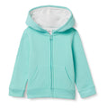 Amazon Essentials Girls and Toddlers' Fleece Zip-Up Hooded Sweatshirt with Lined Hood and Rib Knit Detail