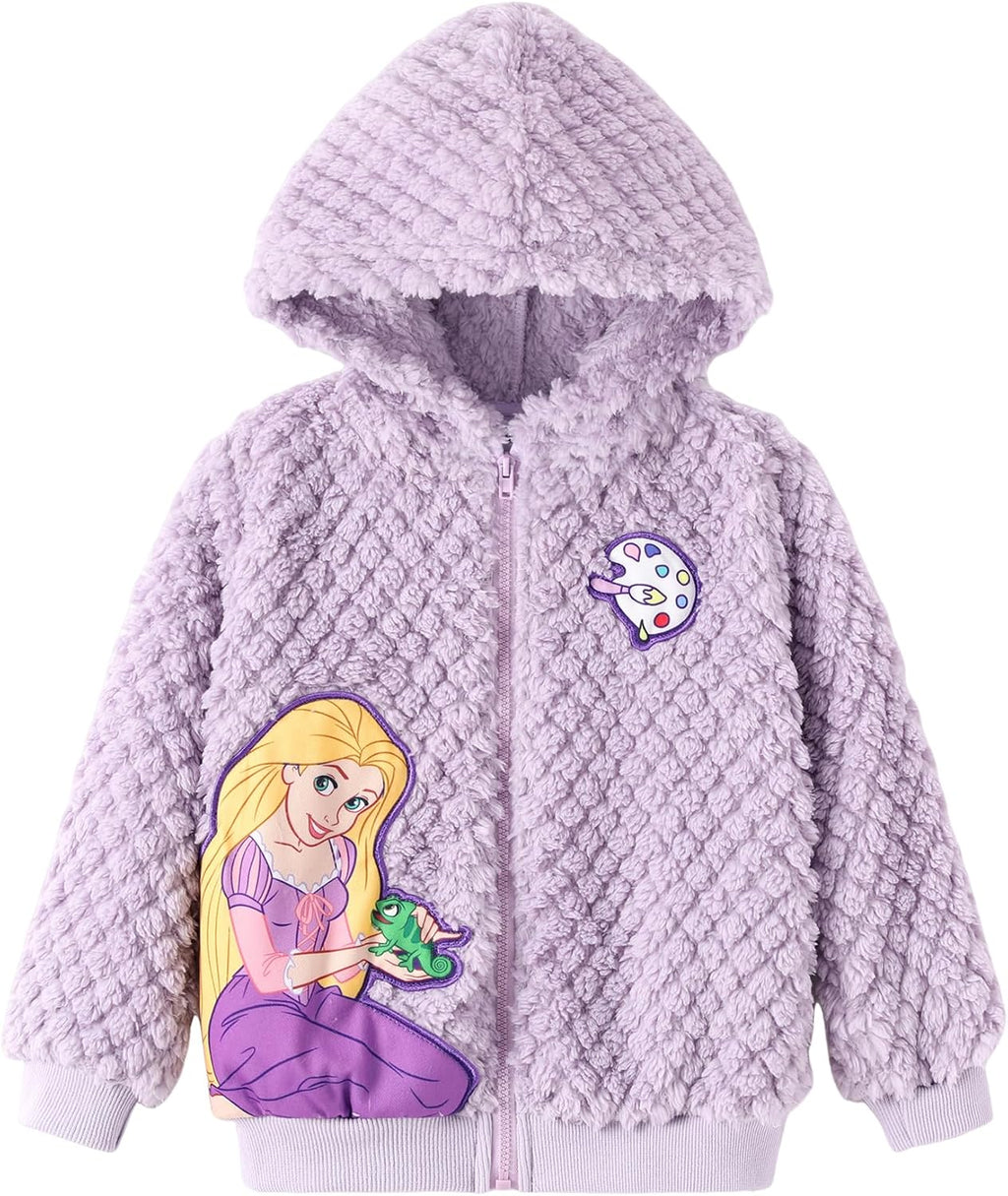 Disney Girl/Boy Fleece Jacket Zipper Sherpa Fuzzy Hoodie Winter Coat 2-13Y