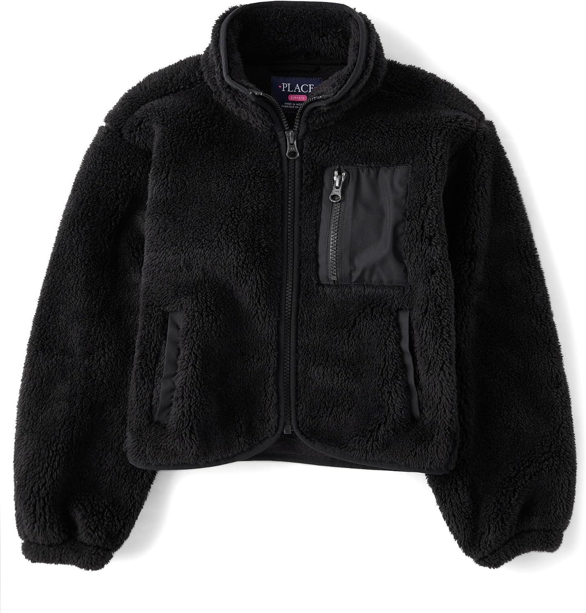 The Children's Place Girls' Long Sleeve Sherpa Fleece Full Zip Jacket