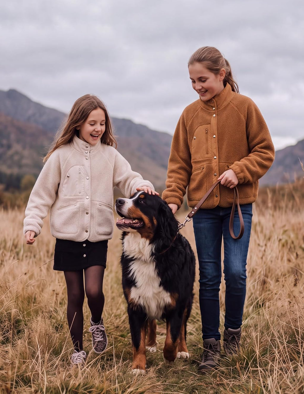 Arshiner Girls Sherpa Fleece Jacket Button Down Fall Winter Coat