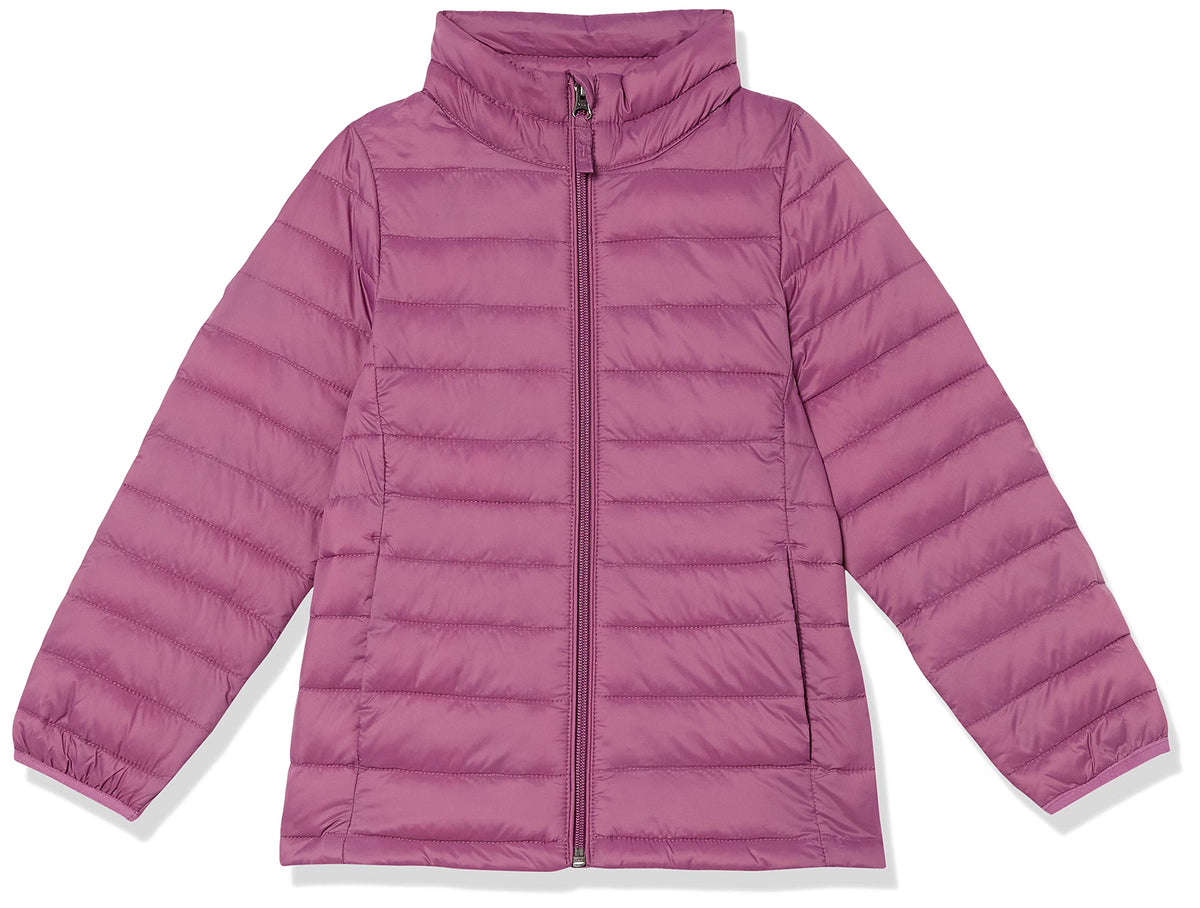 Amazon Essentials Girls and Toddlers' Light-Weight Water-Resistant Packable Mock Puffer Jackets