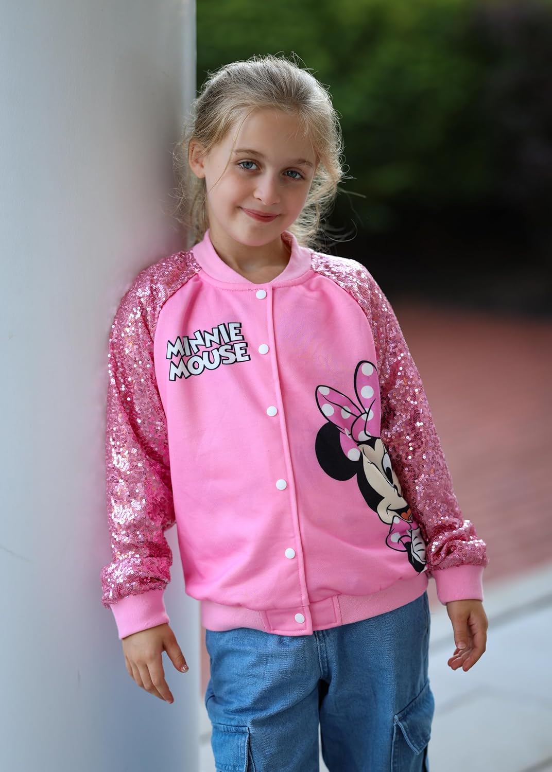 Disney Varsity Bomber Jacket for Kids 2-14Y, Cute Outerwear, Character Coat