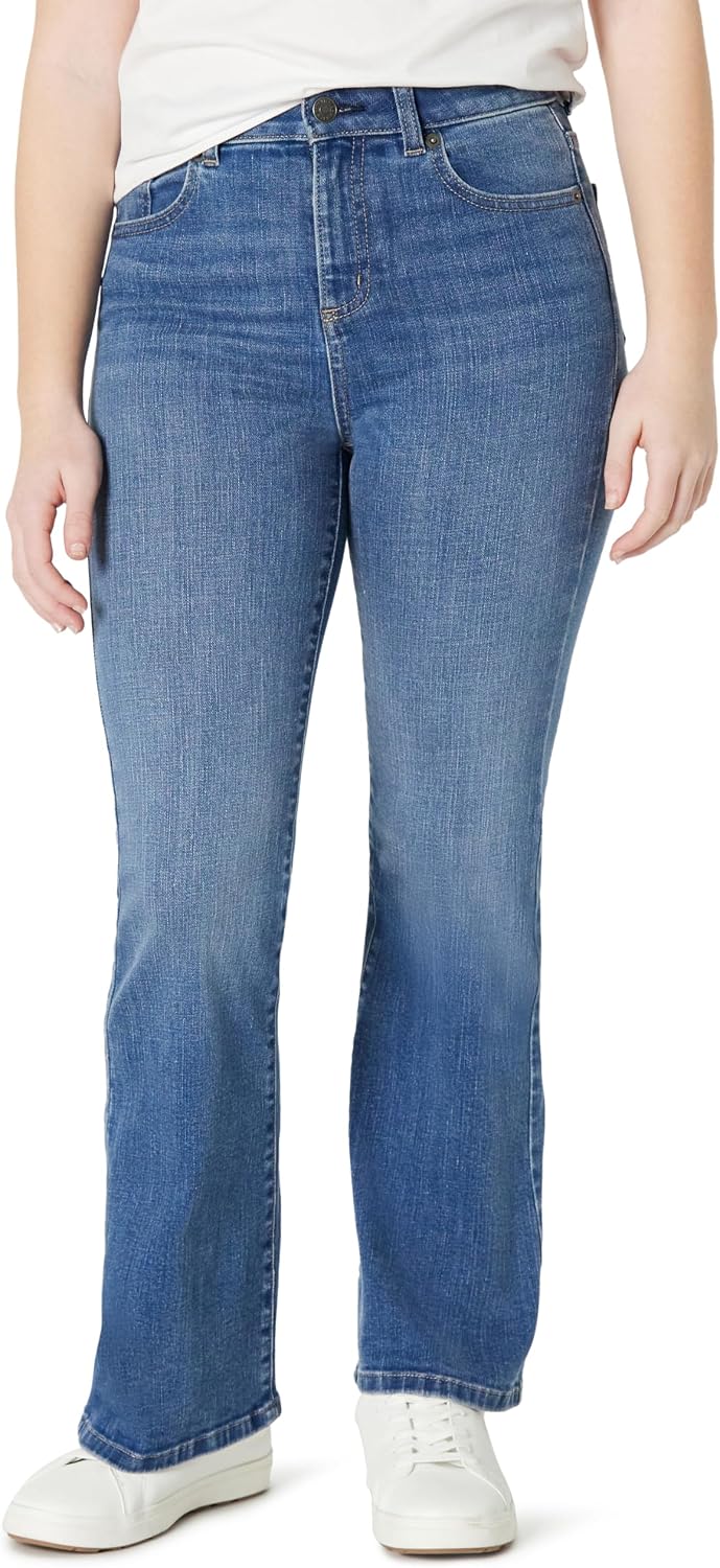 Amazon Essentials Girls' High Stretch High-Rise Flare Jean
