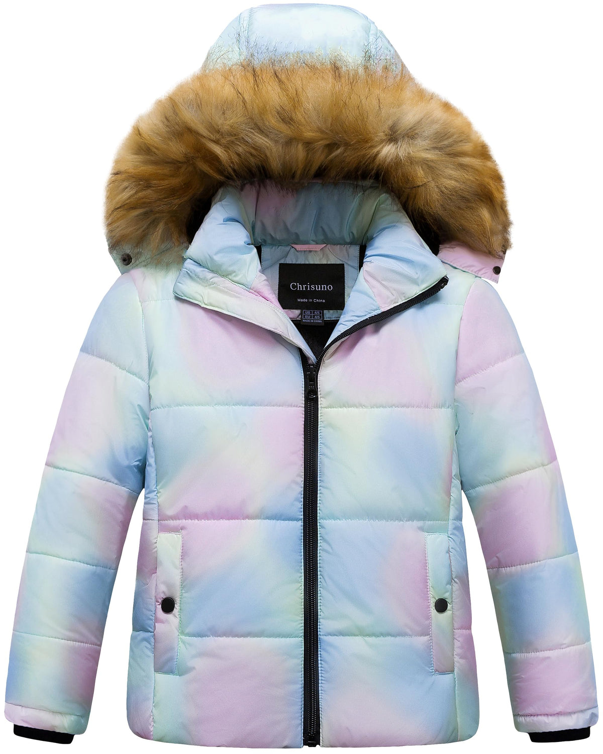 Chrisuno Girl's Water Resistant Winter Coats Warm Fleece Lined Outwear Ski Snow Jacket With Removable Hood