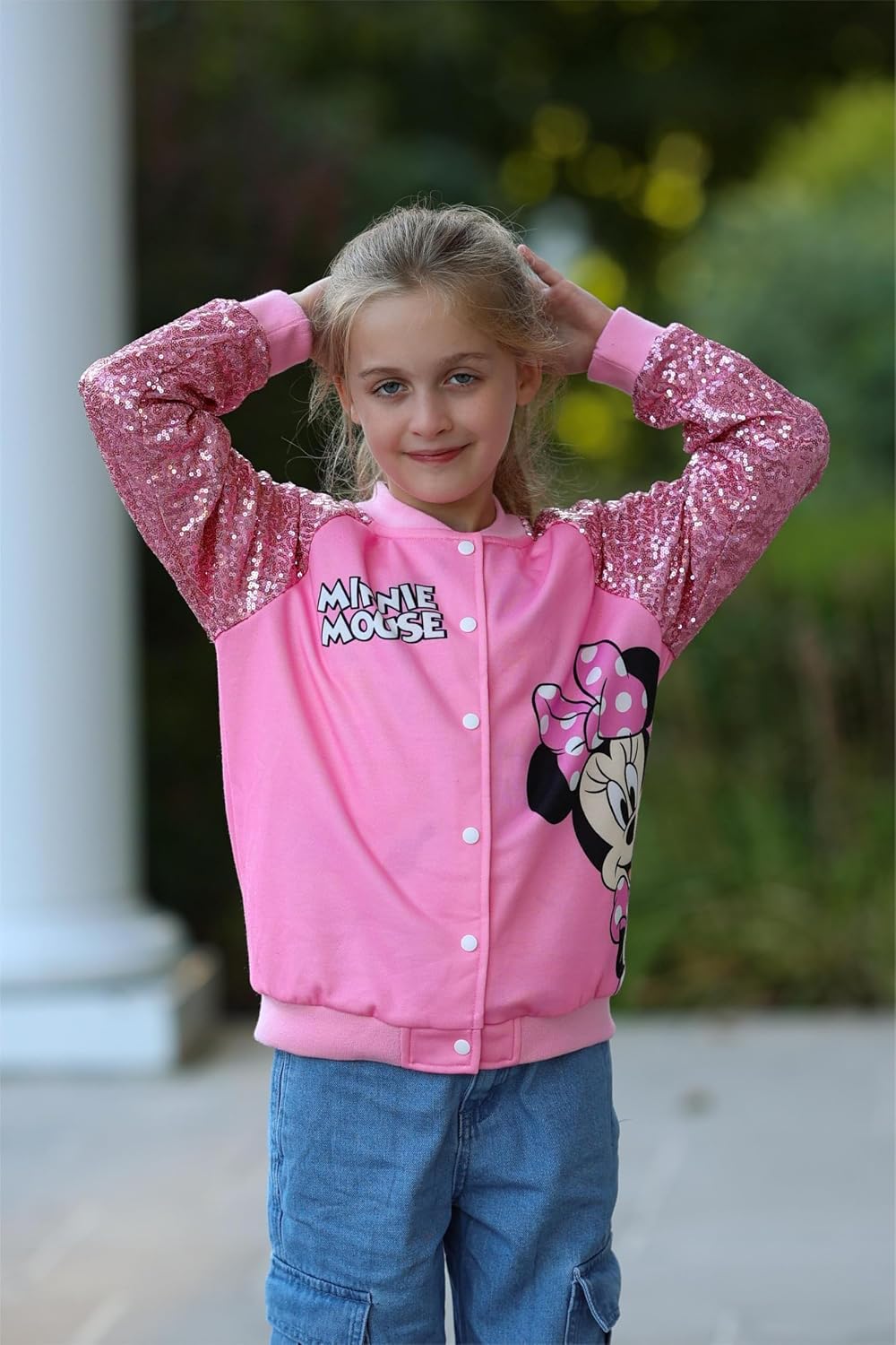 Disney Varsity Bomber Jacket for Kids 2-14Y, Cute Outerwear, Character Coat