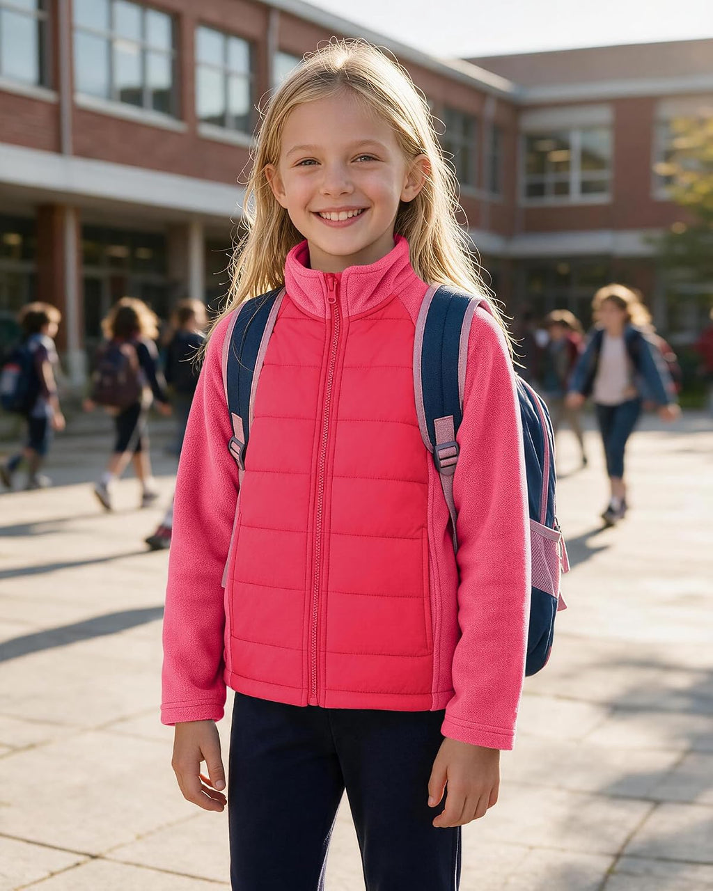 Girls Fleece Jacket Kids Puffer Jacket Lightweight Coat For Girl