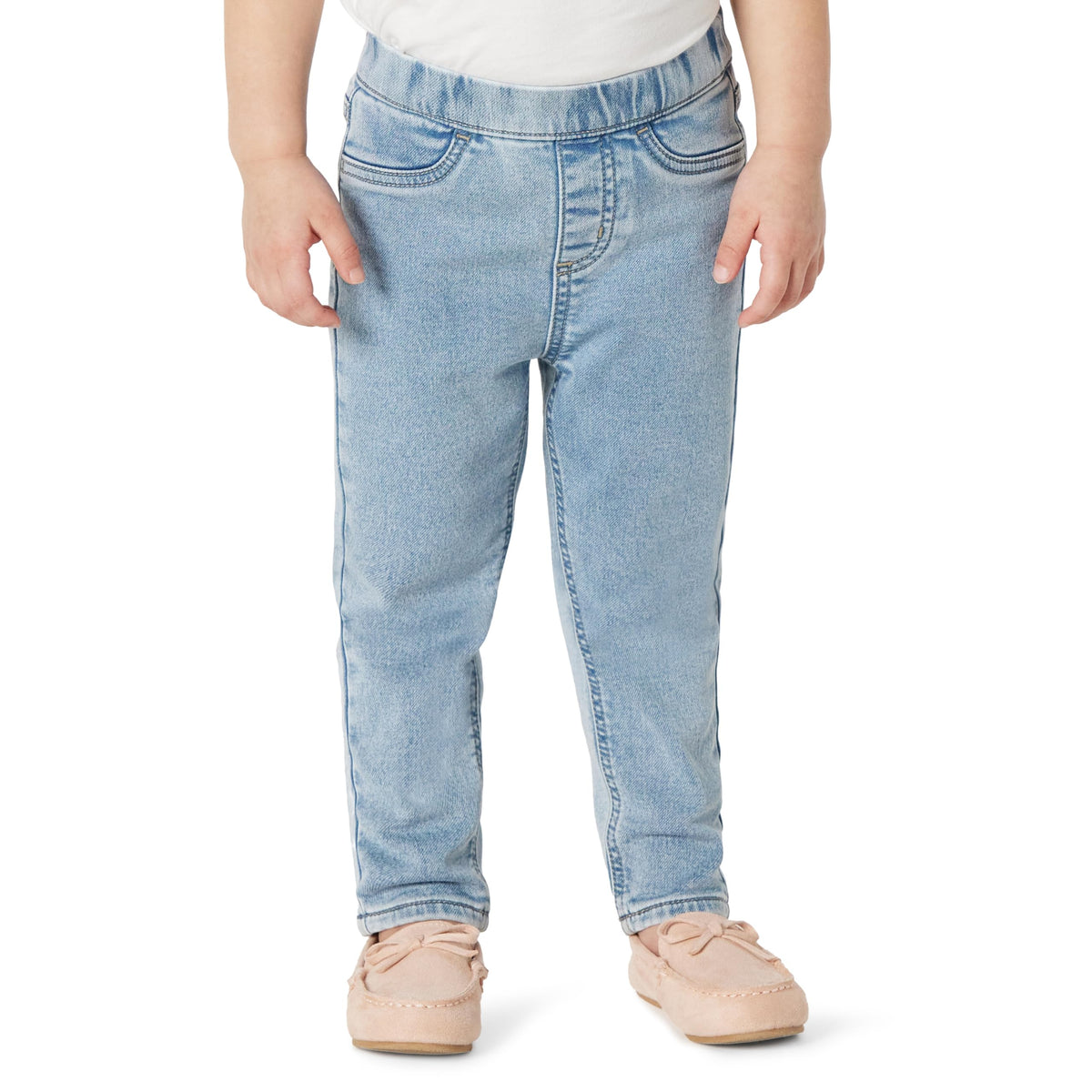 Amazon Essentials Girls and Toddlers' Skinny Mid Rise Soft Stretch Denim Jegging