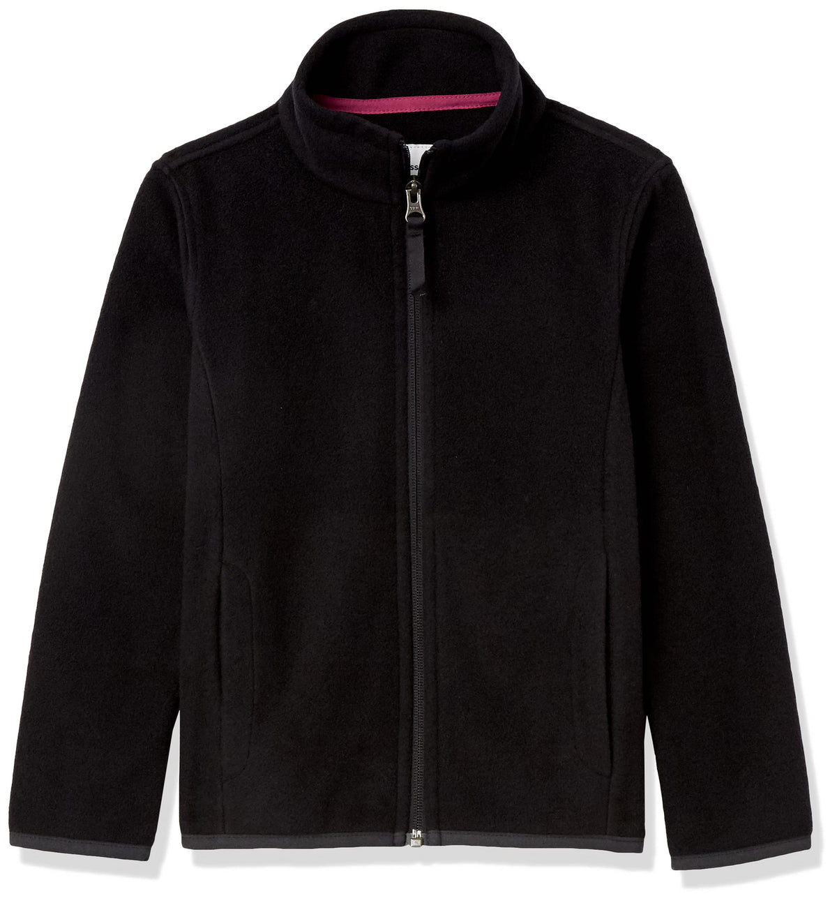 Amazon Essentials Girls and Toddlers' Polar Fleece Full-Zip Mock Jacket, Insulated Outerwear Coat
