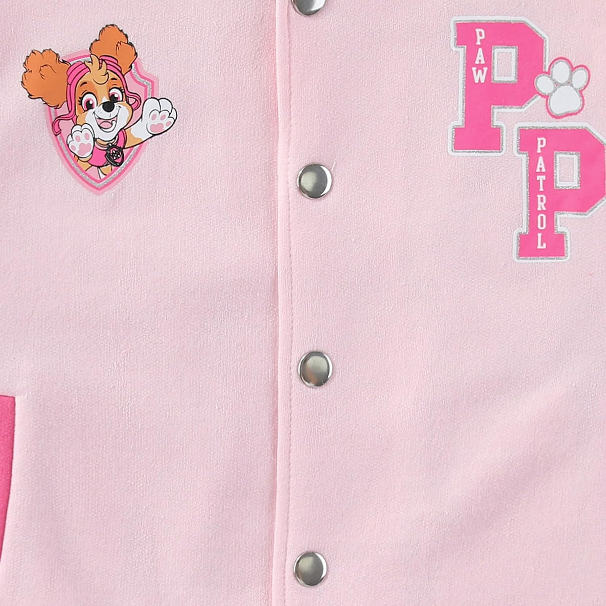 Paw Patrol Skye Girls Letterman Varsity Bomber Jacket for Toddler Big Kids