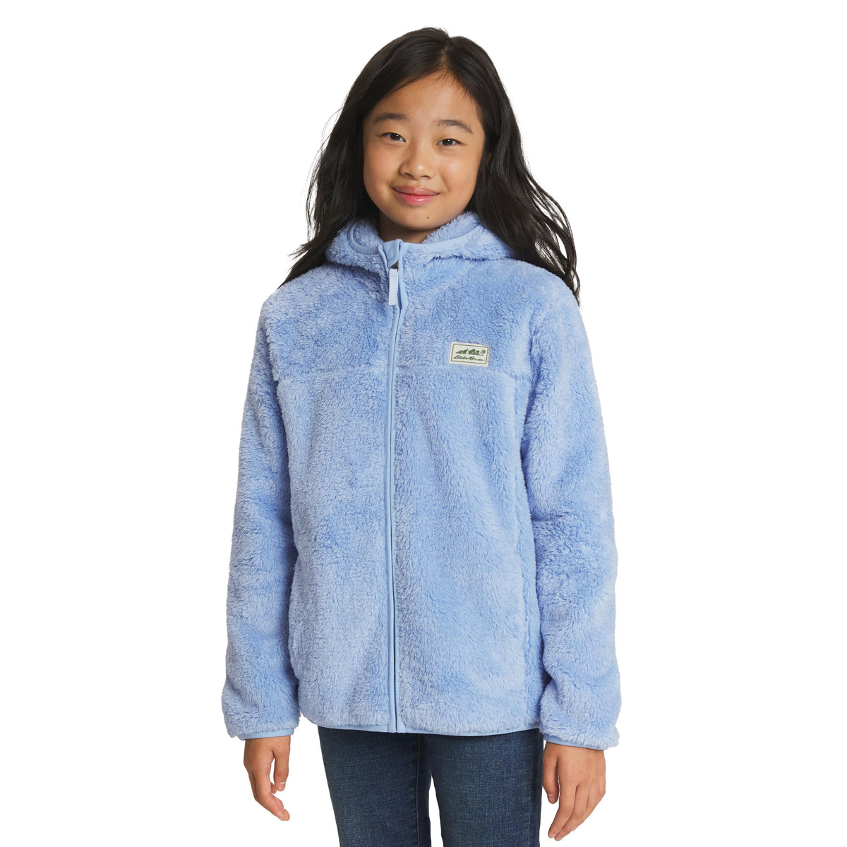Eddie Bauer Girls' Quest Plush High Pile Faux Sherpa Hooded Jacket