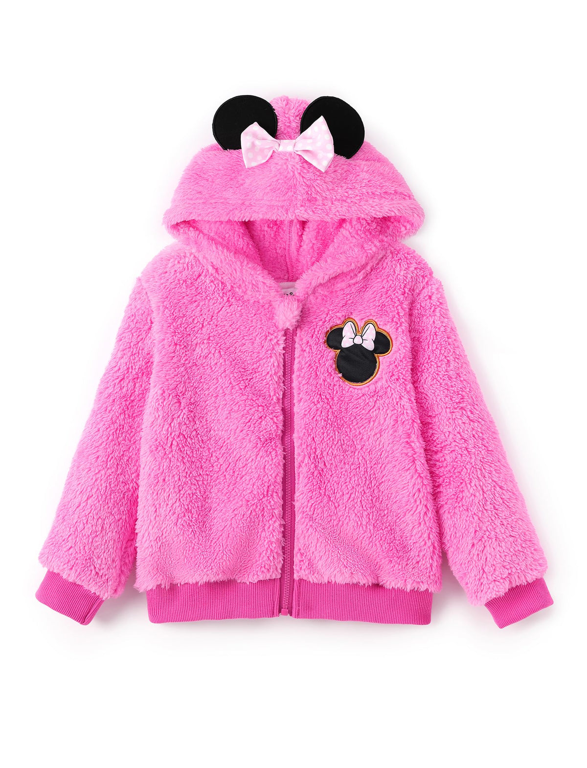 Disney Girl/Boy Fleece Jacket Zipper Sherpa Fuzzy Hoodie Winter Coat 2-13Y