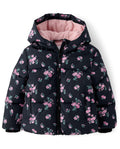 The Children's Place Baby and Toddler Girls' Medium Weight Wind-Resistant, Water-Resistant Puffer Jacket