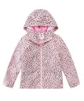M2C Girls Outdoor Floral Fleece Lined Light Windproof Jacket with Hood