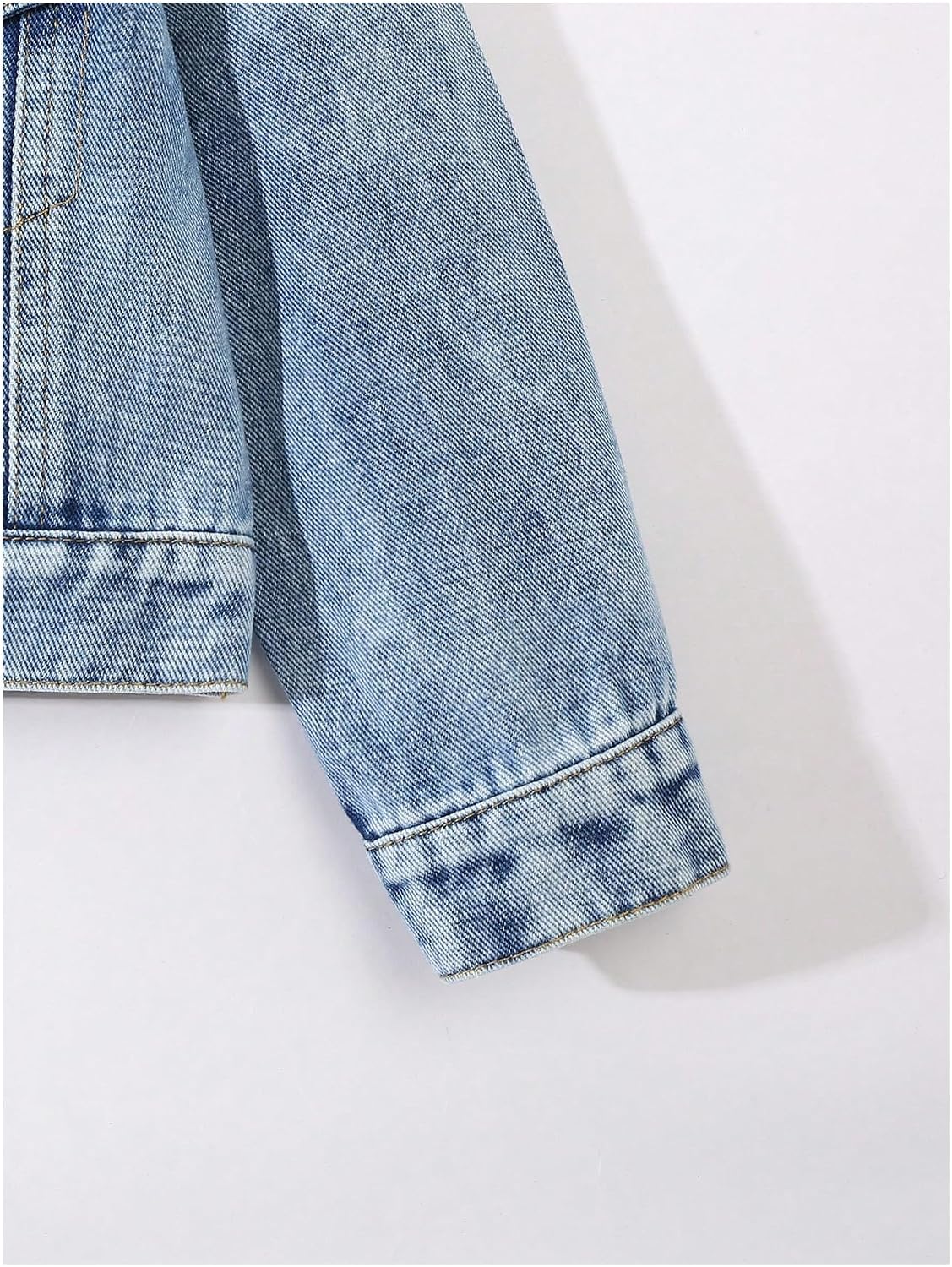 WDIRARA Girl's Bow Denim Jacket Button Down Jean Jacket Cute Outerwear