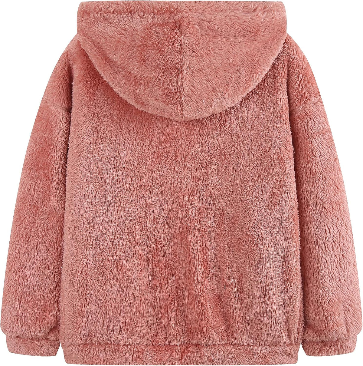 Girls Polar Fleece Jacket Zip Up Kids Hoodie with Pockets 5-14Y