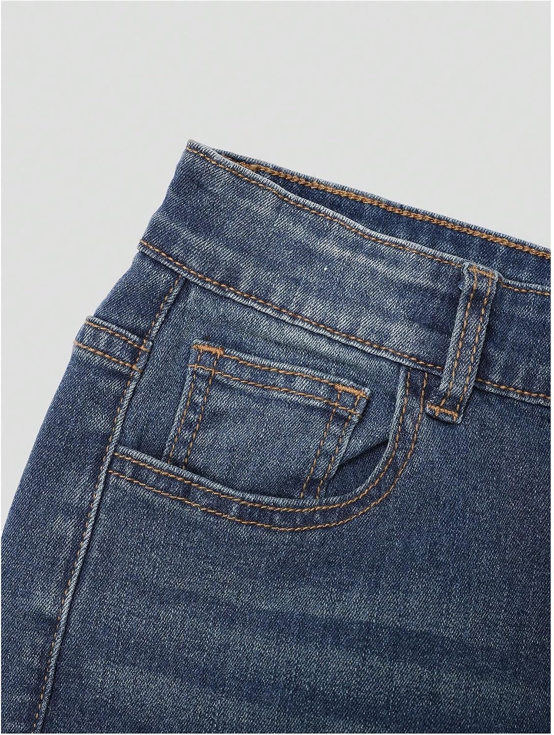 GORGLITTER Girl's Flare Jeans High Waisted Bell Bottom Denim Pants