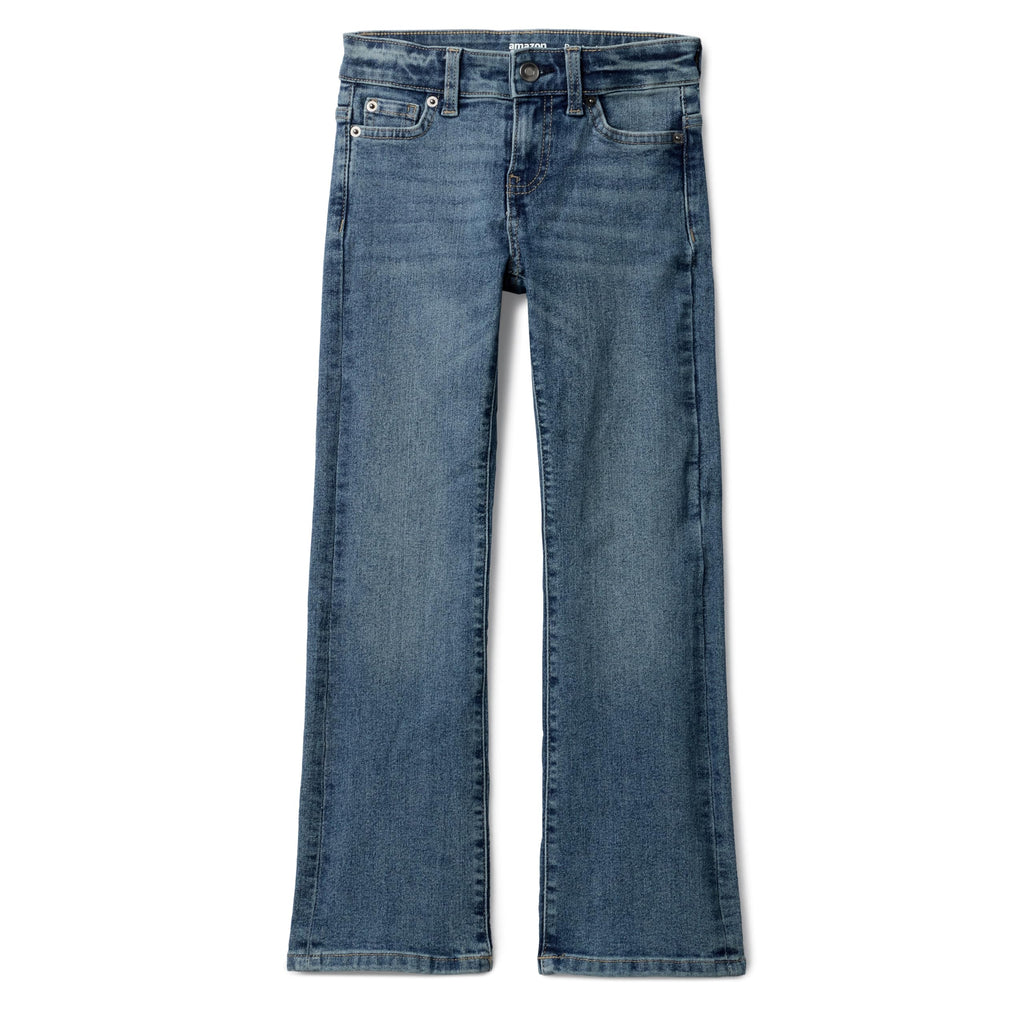 Amazon Essentials Girls' Slim Boot-Cut Stretch Jeans