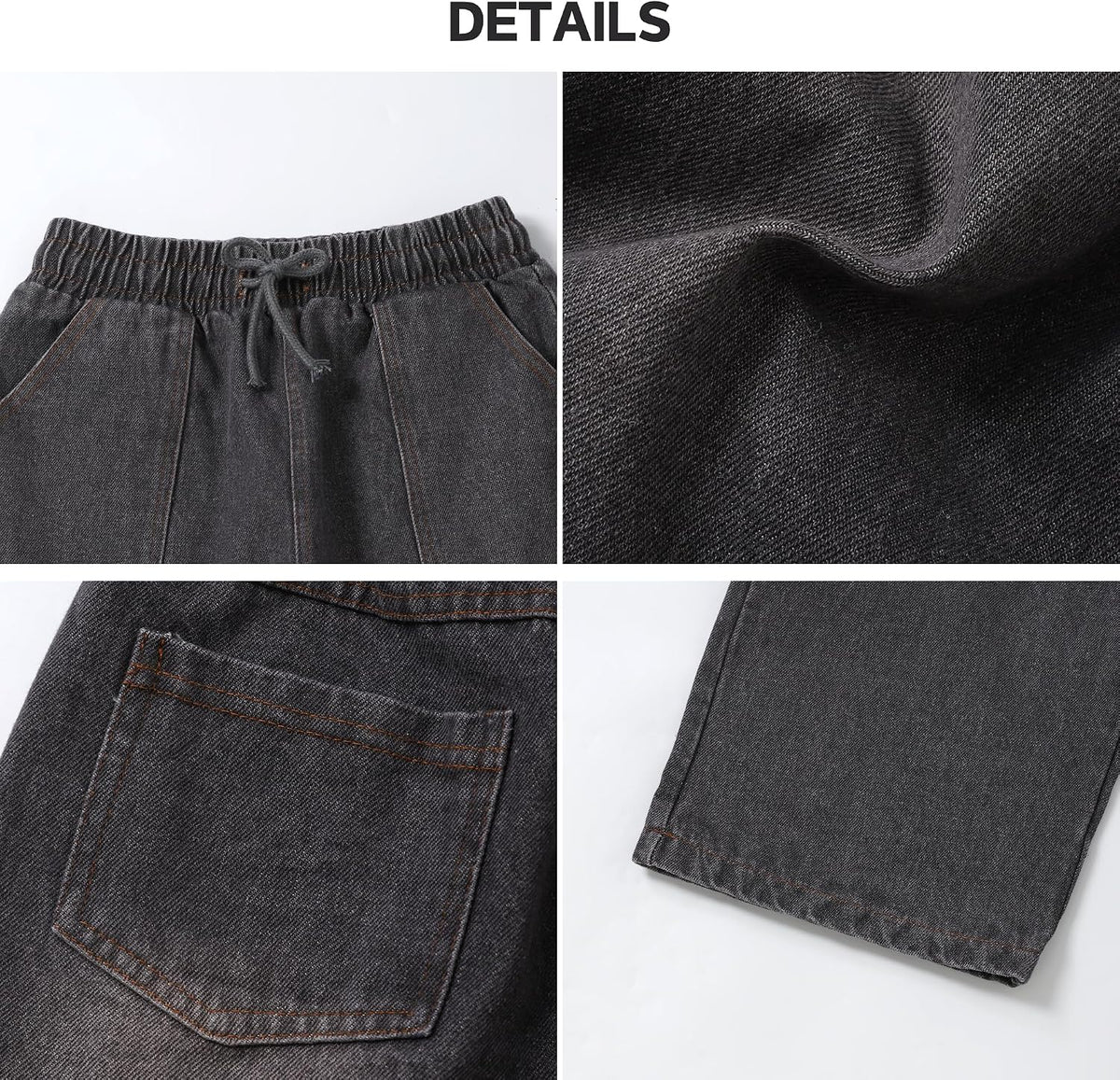 Axumity Teen Girls Baggy Straight Leg Jeans High Waist Denim Pants School Daily Wear for Kids Teen 9-16 Year Old