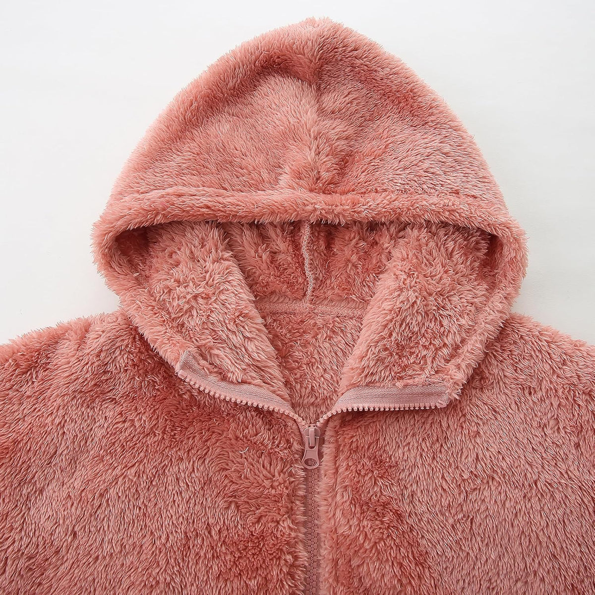 Girls Polar Fleece Jacket Zip Up Kids Hoodie with Pockets 5-14Y