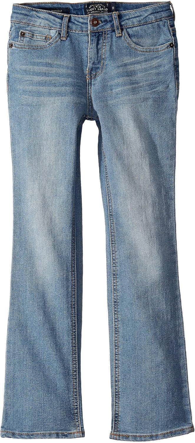 Lucky Brand Girls' 5-Pocket Stretch Bootcut Fit Denim Jean, Zipper Fly & Button Closure