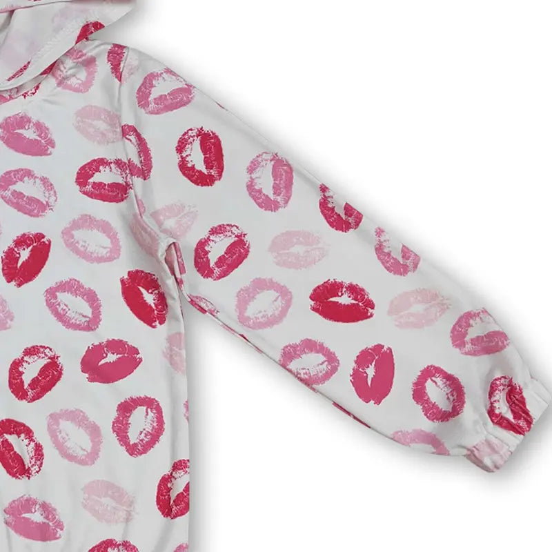 C Kids Girl Valentines Day Clothes Pink Heart Jacket Zipper Coat Winter Clothes GT1420